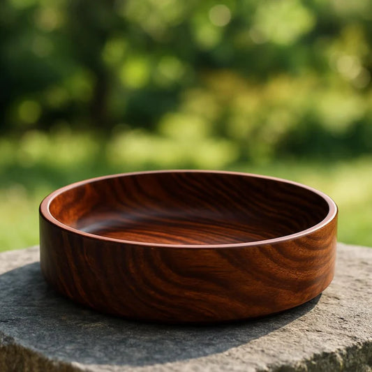 Rosewood Bowl – Decorative Wooden Centerpiece for Table or Entryway