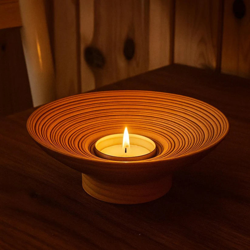 Rosewood Candle Holder