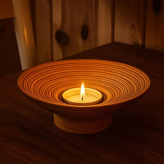 Rosewood Candle Holder