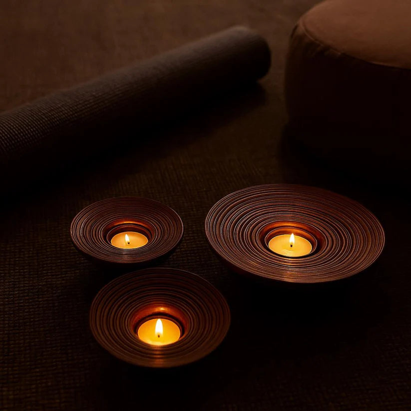 Rosewood Candle Holder