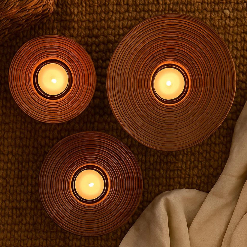 Rosewood Candle Holder
