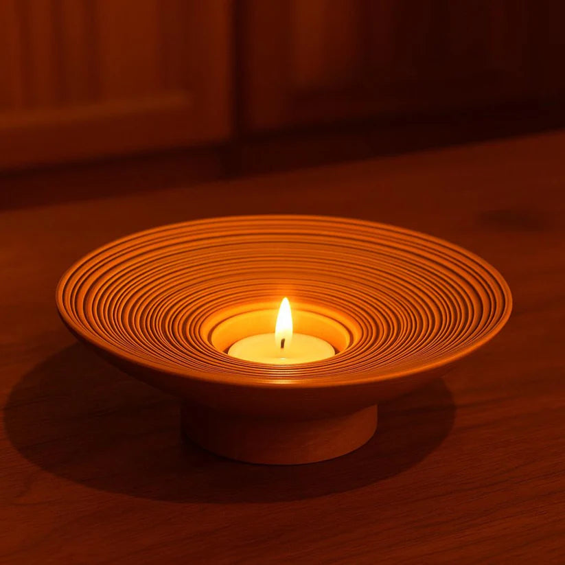 Rosewood Candle Holder