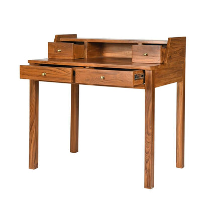 Linon Teak Wood Work Desk