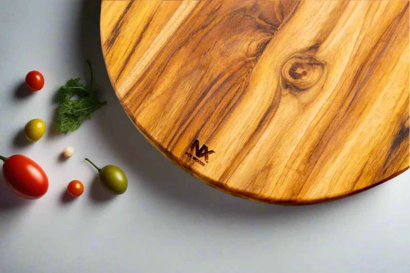 Round Teak Wood Pizza Board