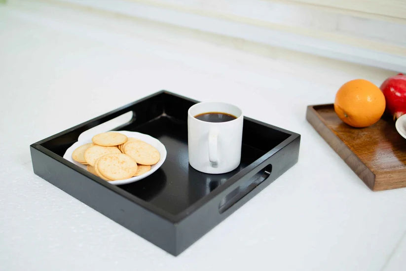 Sleek Black MDF Tray