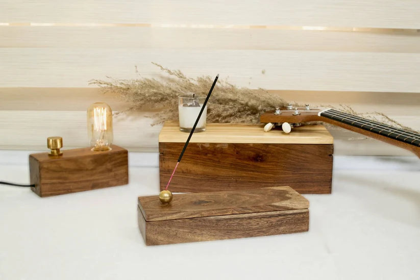 Teak Wood Incense Holder