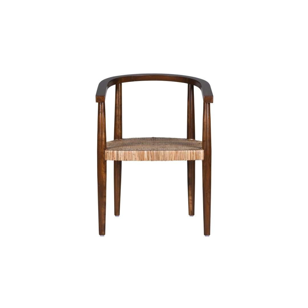 Tobu Teak Wood Cane Armchair