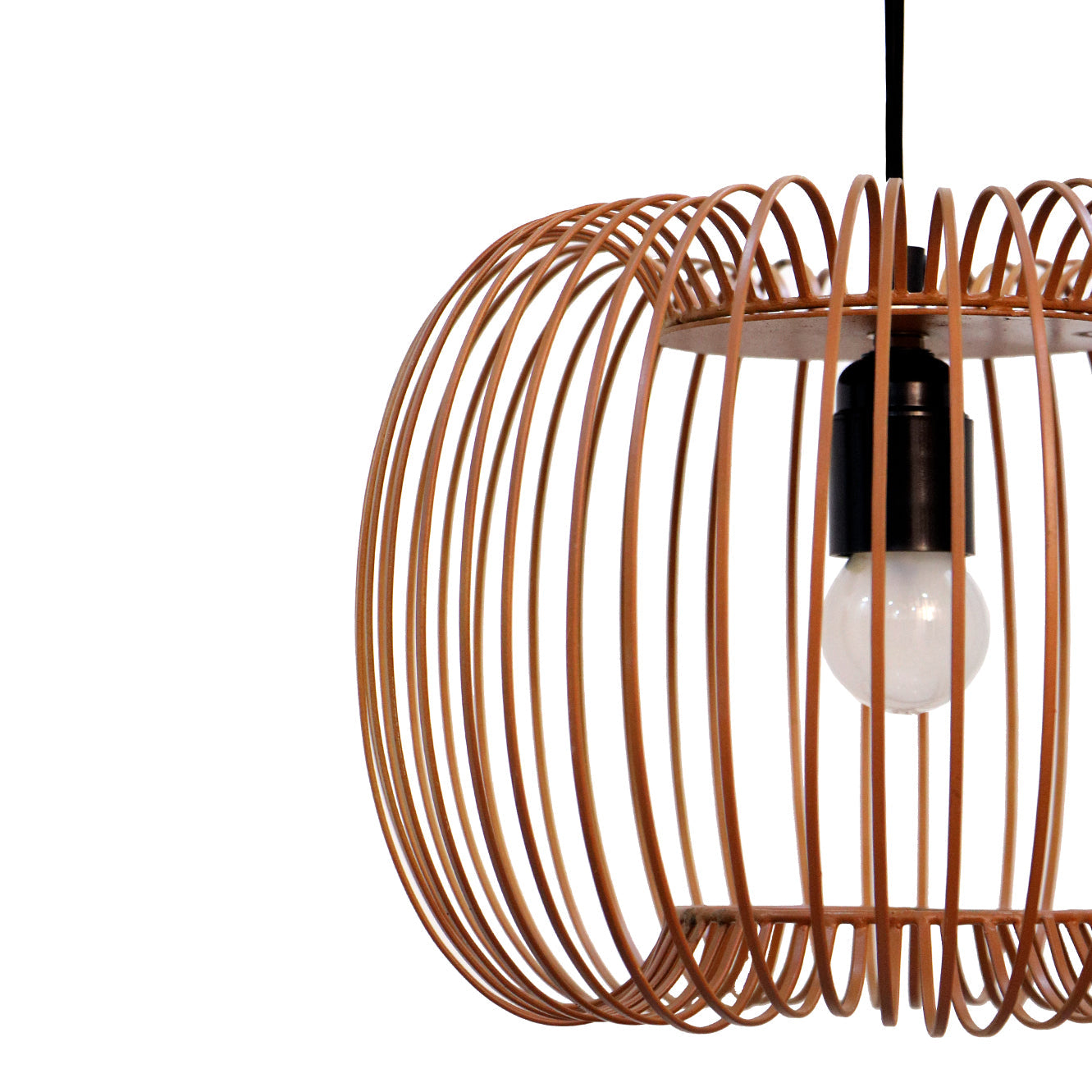 Zura Bubble Pressed Hanging Lamp - Brown