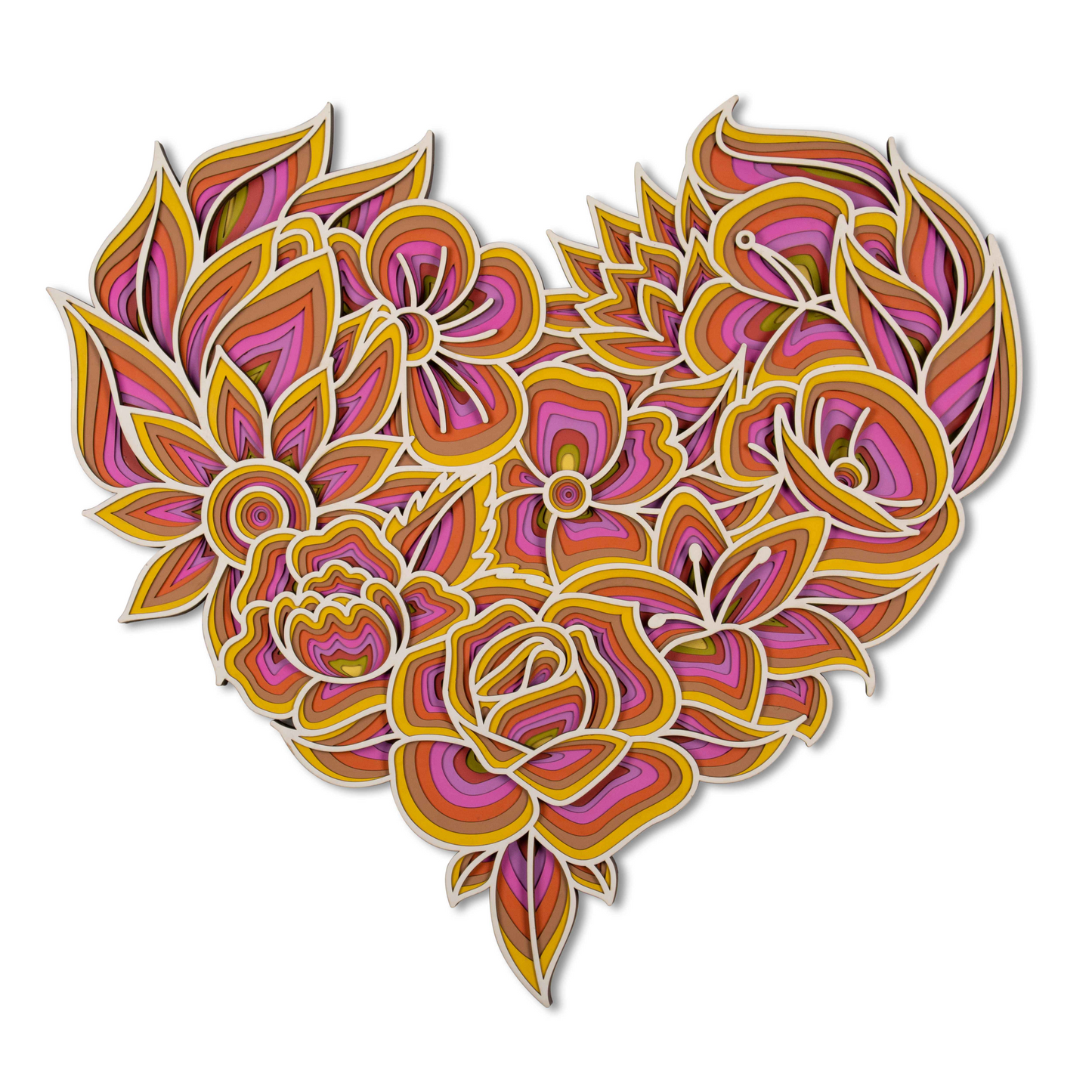 Flower Heart Multi Layer Mandala