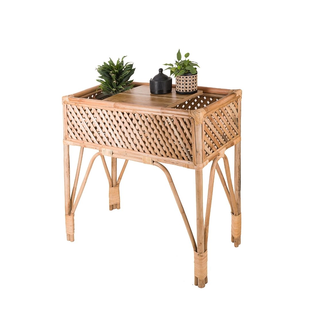 Natural Bamboo Console Table