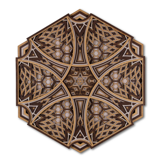 Hexagon Harmony Multi Layer Mandala