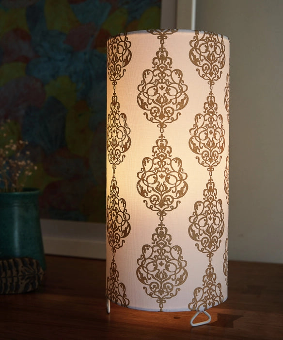 Round Moroccan Royal Print Table Lamp