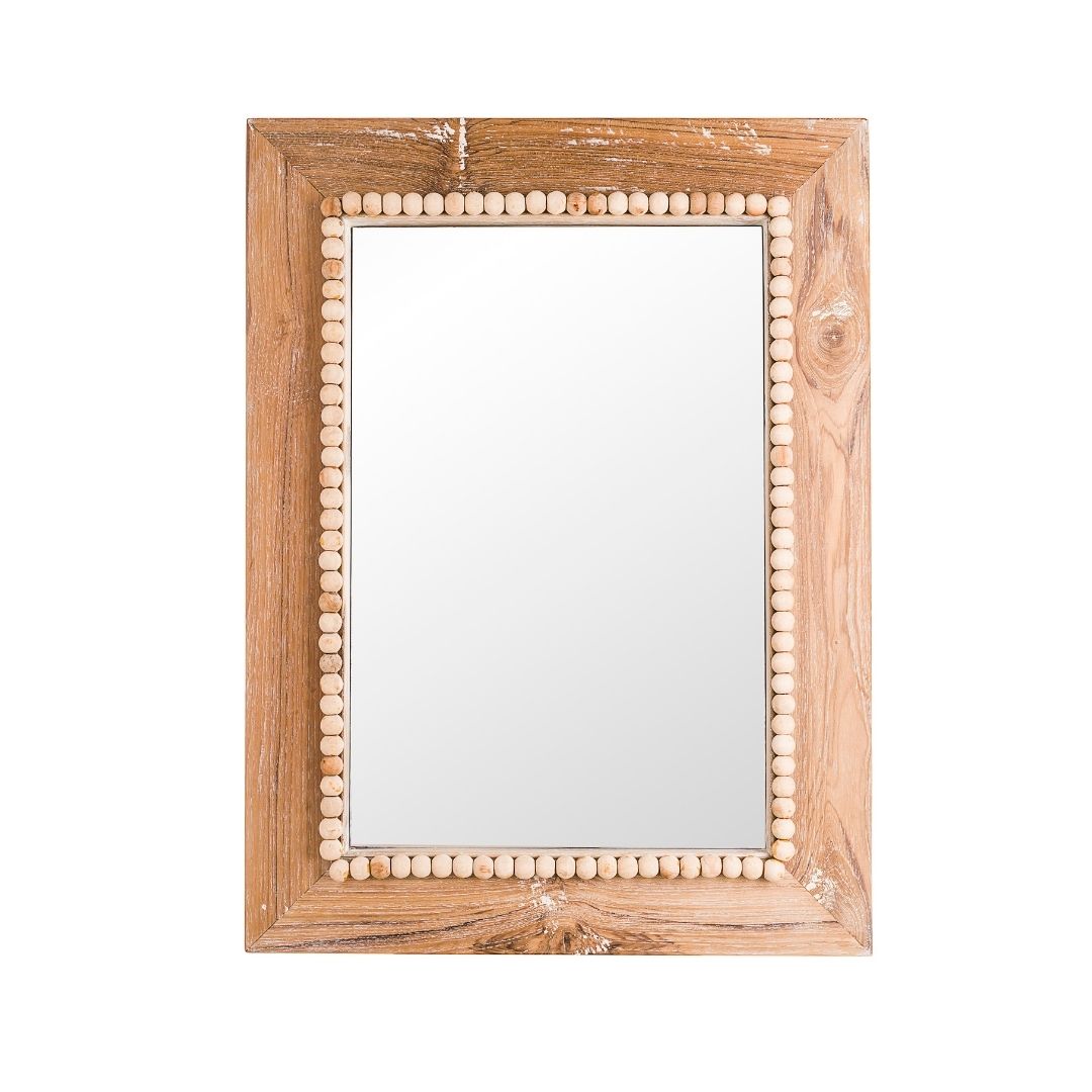 Solid Wood Earthy Rectangle Wall Mirror