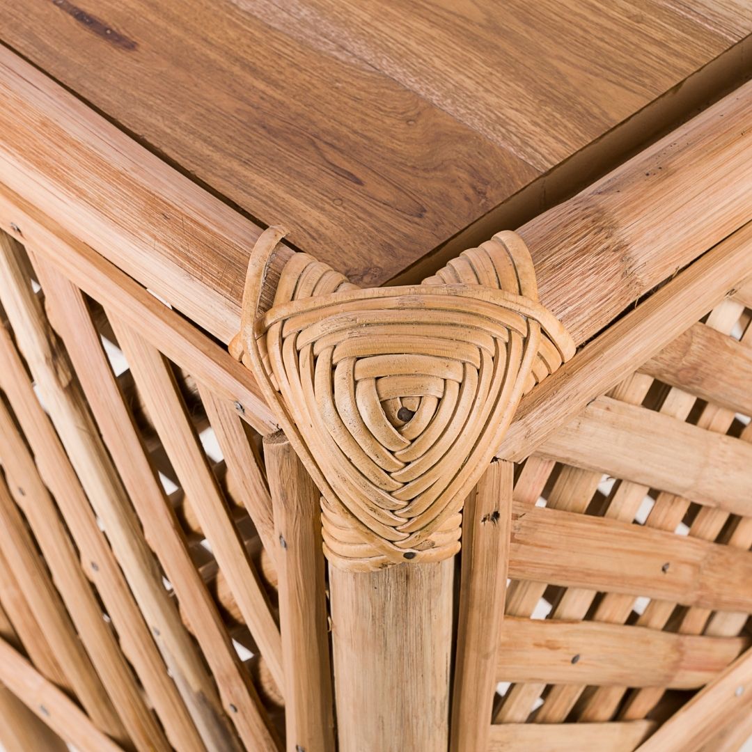 Natural Bamboo Console Table