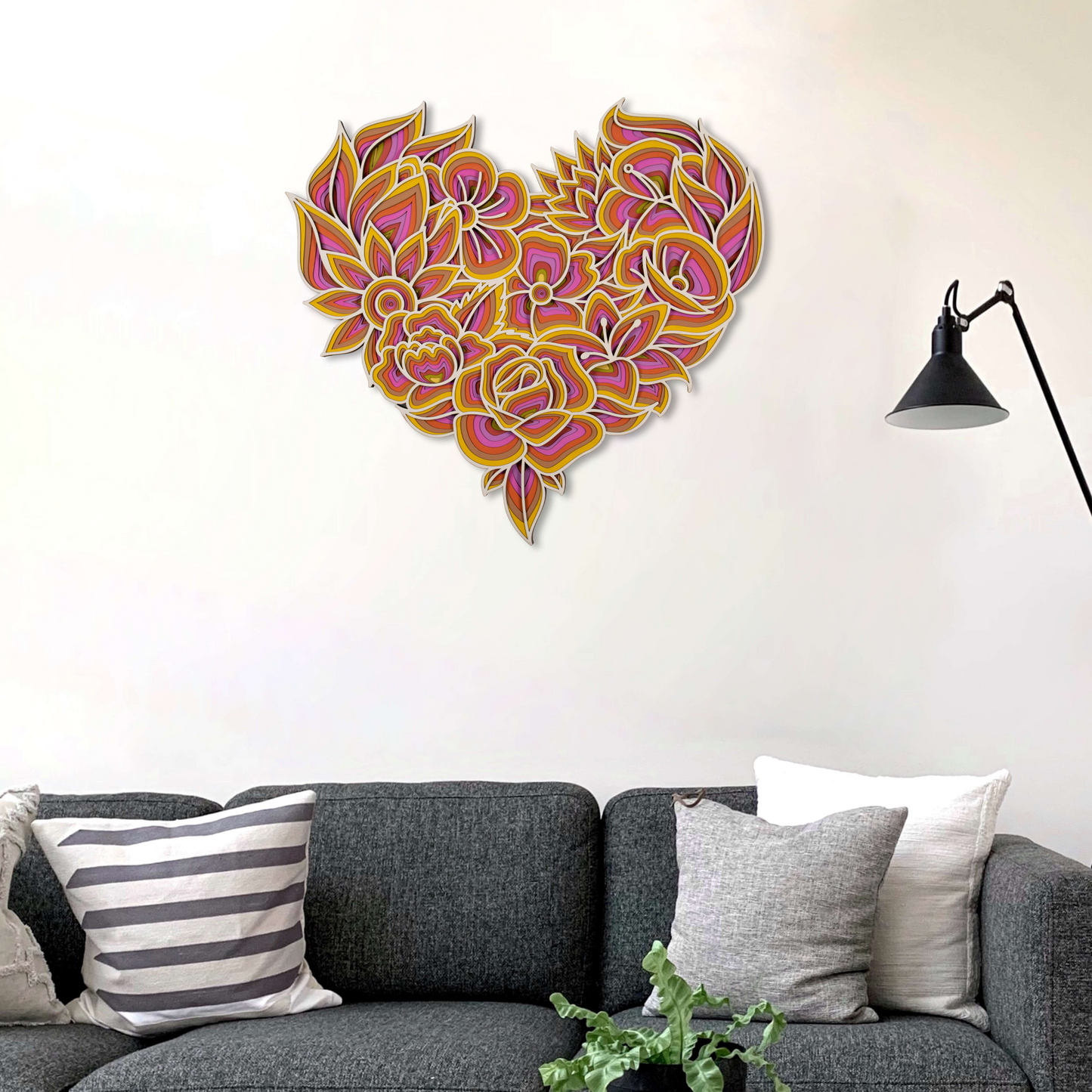 Flower Heart Multi Layer Mandala