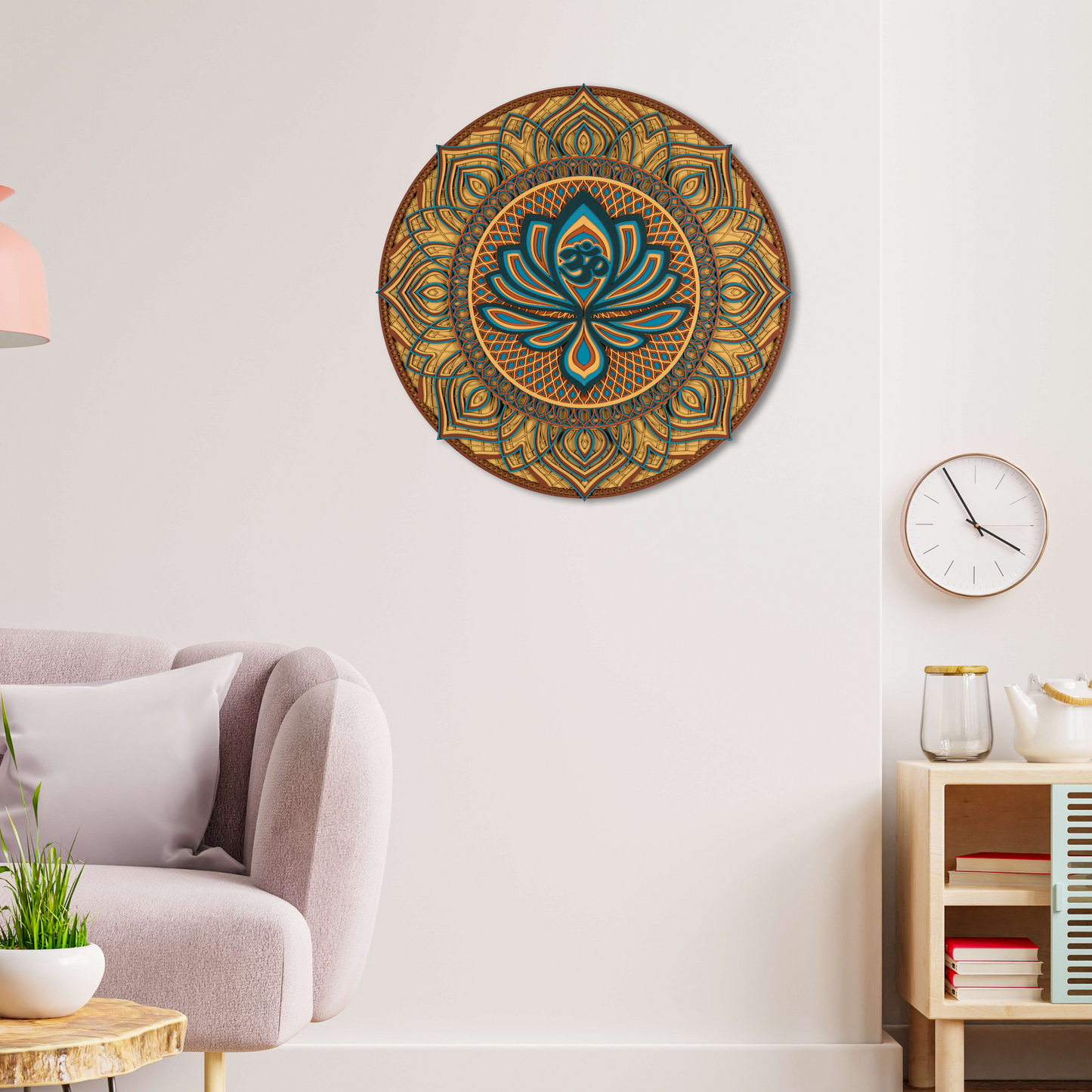 Lotus With Om Multi Layer Mandala