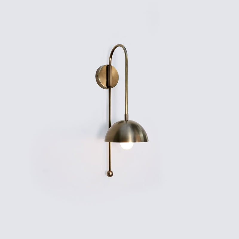 A Wall Sconce Brass Dome