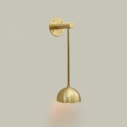 Dot Wall Sconce Long Brass Dome