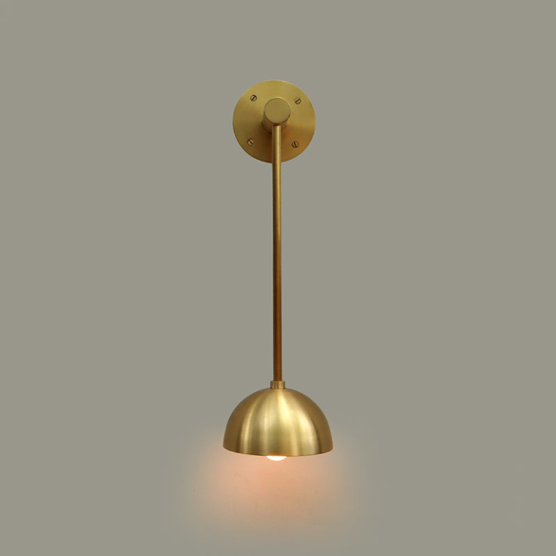 Dot Wall Sconce Long Brass Dome