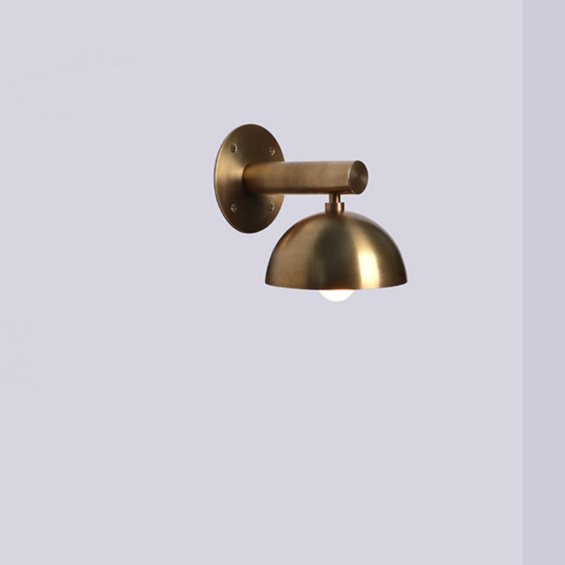 Dot Wall Sconce Small Brass Dome