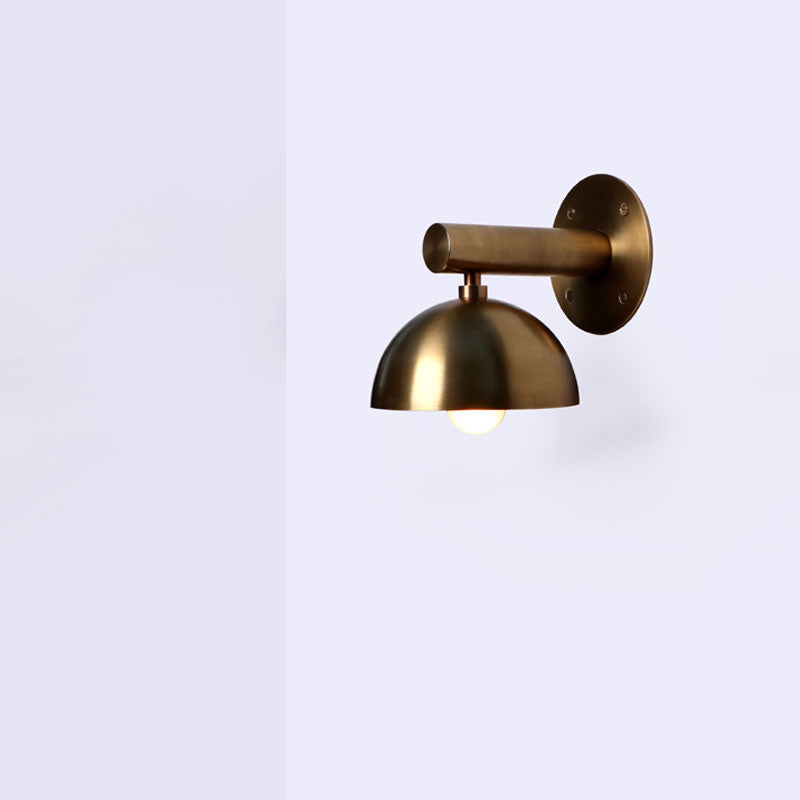 Dot Wall Sconce Small Brass Dome