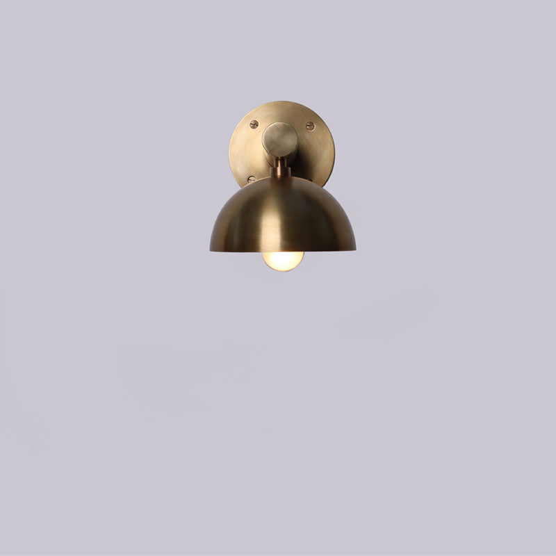 Dot Wall Sconce Small Brass Dome