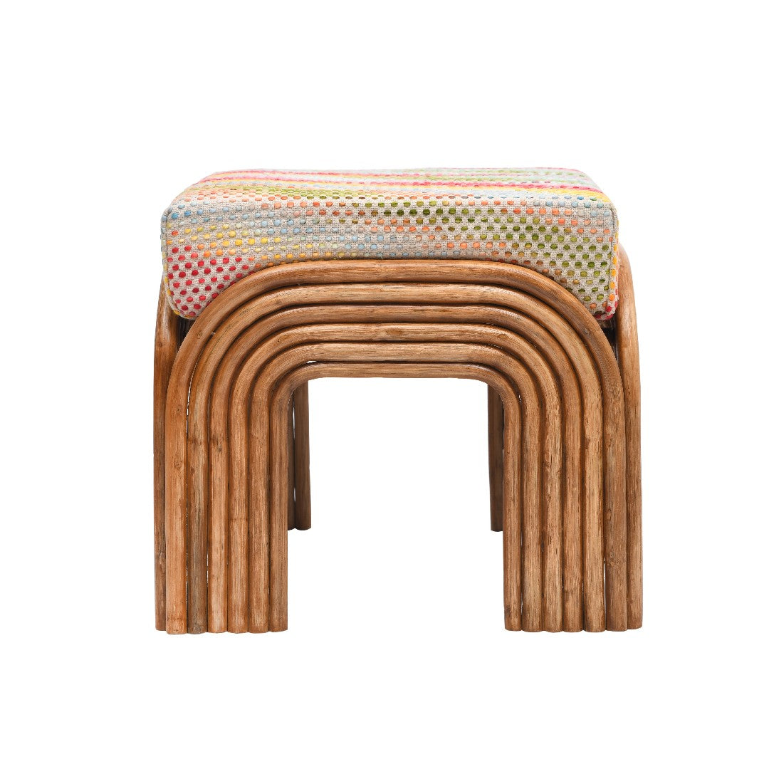 Bamboo Cushion Ottoman