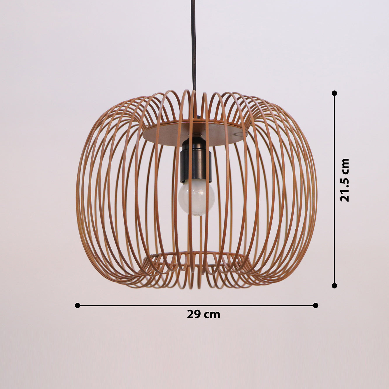 Zura Bubble Pressed Hanging Lamp - Brown