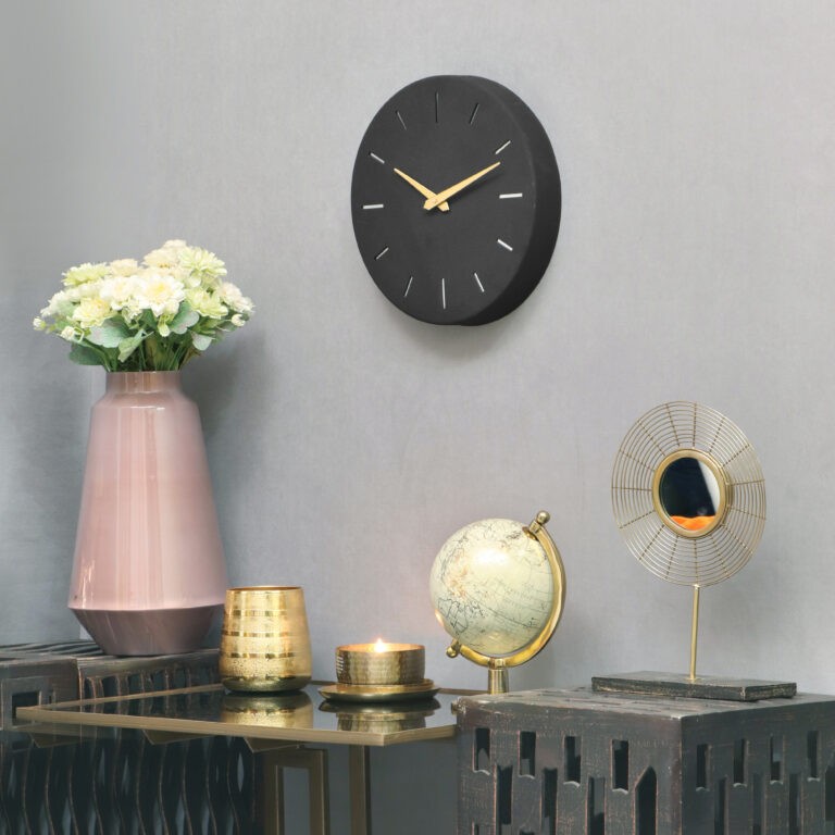 Charming Black Wall Clock