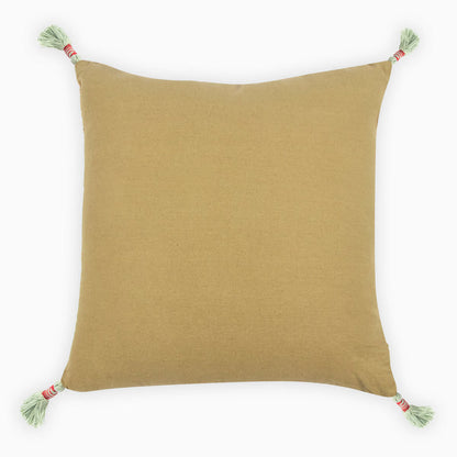 Tyche Embroidered Cushion Cover With Tassels