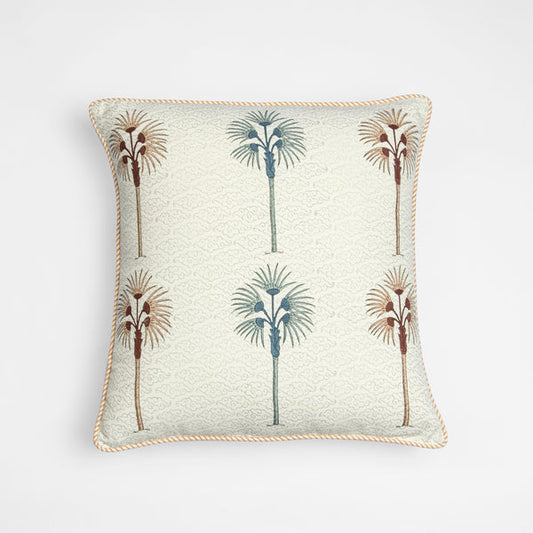 Common Ivy Block Printed Cotton Cushion Cover