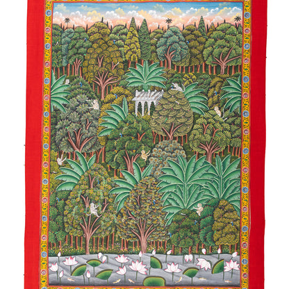 A forest scene with temple 2