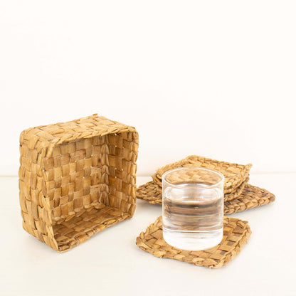 Water Hyacinth Sq. Weave Coasters