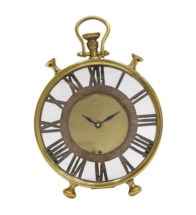 Brass Antique Table Clock