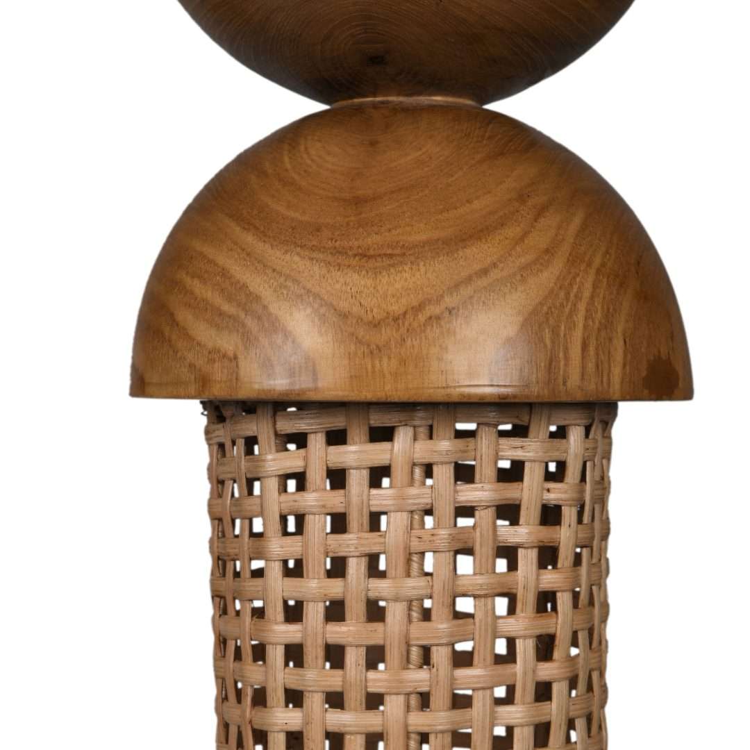 Mopong Teak Cane Pendant Lamp