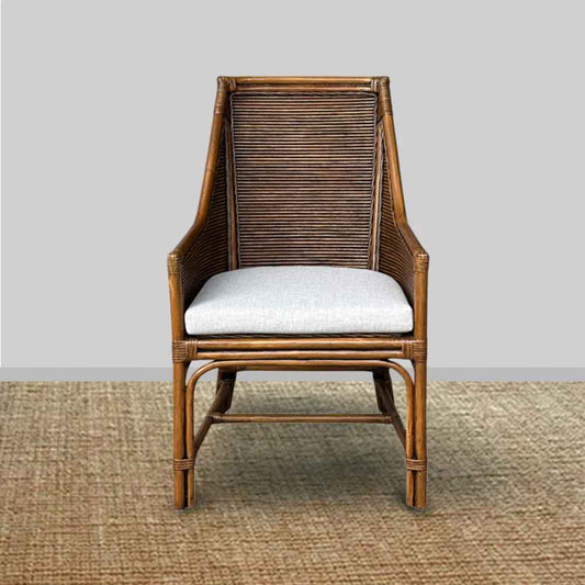 Driftwood Rattan Carver - 4 Chair Set in Brown Wash
