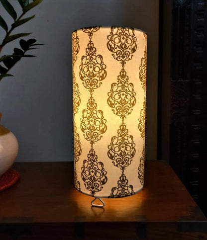 Round Moroccan Royal Print Table Lamp